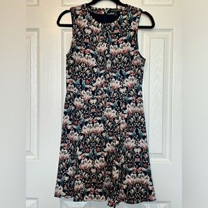 Banana Republic Navy Floral Fit & Flare Dress